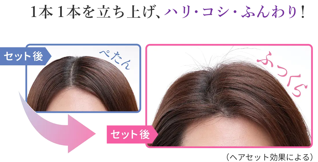 RF28 スカルプエッセンスで１本１本を立ち上げ、ハリ・コシ・ふんわり！