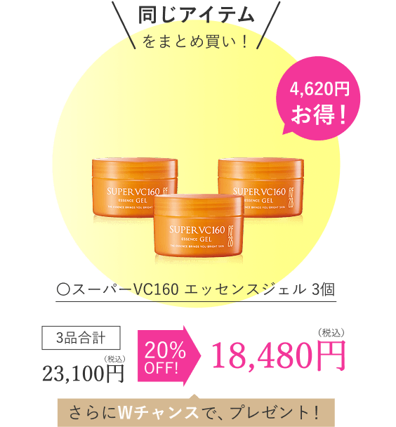 同じアイテムをまとめ買い！