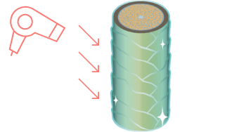 髪を熱から守る！ヒートリペア成分