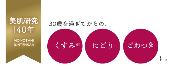 30歳を過ぎてからの、「くすみ」に