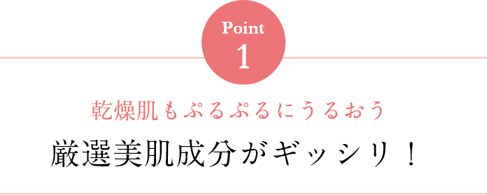 厳選美肌成分がギッシリ！