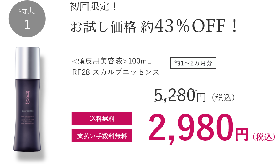 特典1 お試し価格43%OFF!