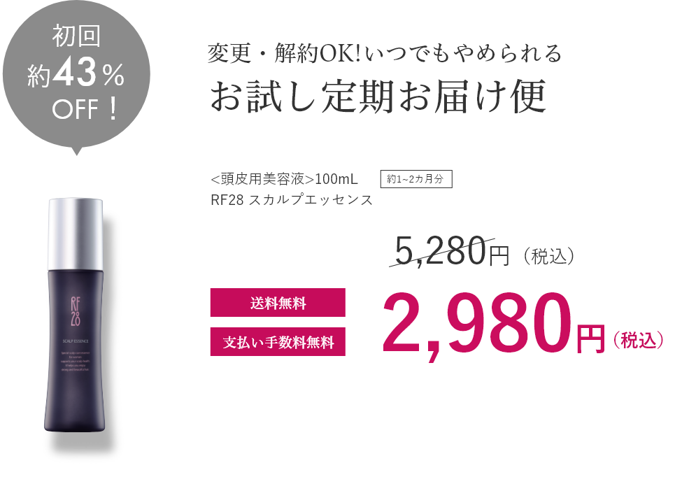 変更・解約OK!いつでもやめられるお試し定期お届け便